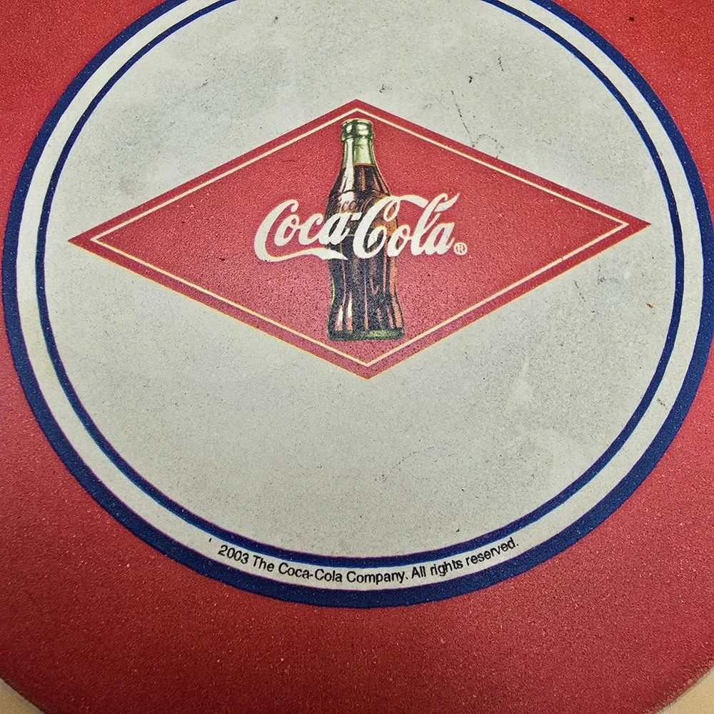 Coca Cola Cork Backed Coasters Set of 4 Red Diamond Bottle Logo 2003 Collectible